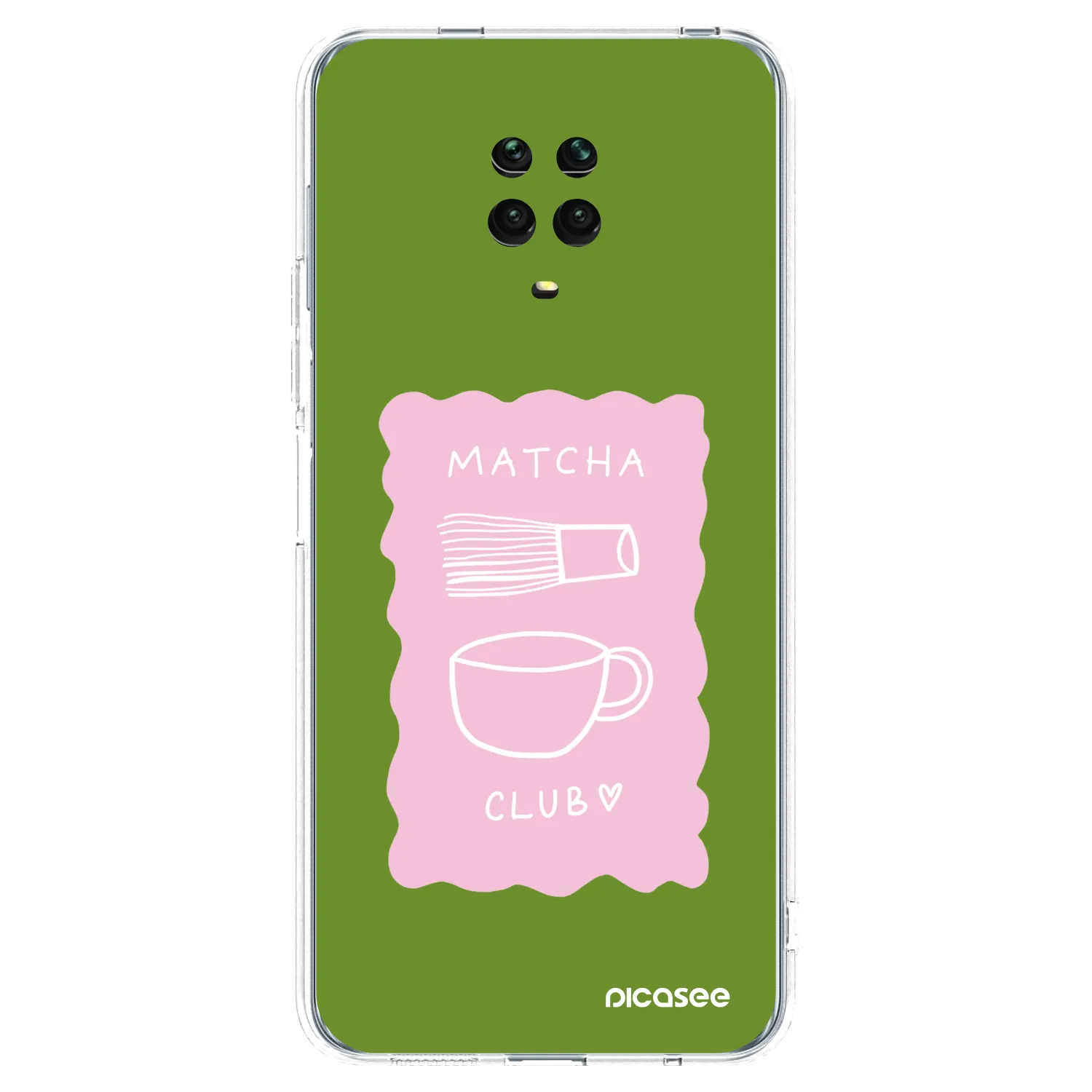 Picasee silikonska prozirna maskica za Xiaomi Redmi Note 9S - Matcha club
