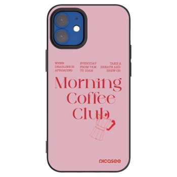 Picasee crna silikonska maskica za Apple iPhone 12 mini - Morning