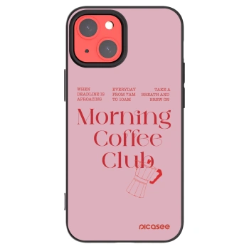 Picasee crna silikonska maskica za Apple iPhone 13 mini - Morning