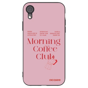 Picasee crna silikonska maskica za Apple iPhone XR - Morning
