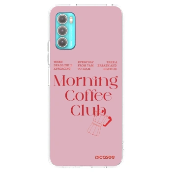 Picasee silikonska prozirna maskica za Motorola Moto G60 - Morning