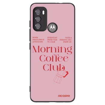 Picasee crna silikonska maskica za Motorola Moto G60 - Morning