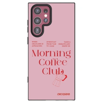 Picasee crna silikonska maskica za Samsung Galaxy S22 Ultra 5G - Morning