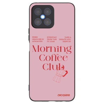 Picasee crna silikonska maskica za Honor X8 4G - Morning