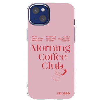 Picasee silikonska prozirna maskica za Apple iPhone 14 Plus - Morning