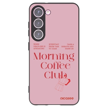 Picasee crna silikonska maskica za Samsung Galaxy S23 5G - Morning