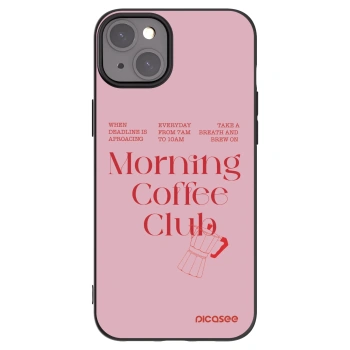 Picasee crna silikonska maskica za Apple iPhone 15 Plus - Morning