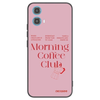 Picasee crna silikonska maskica za Motorola Moto G34 5G - Morning