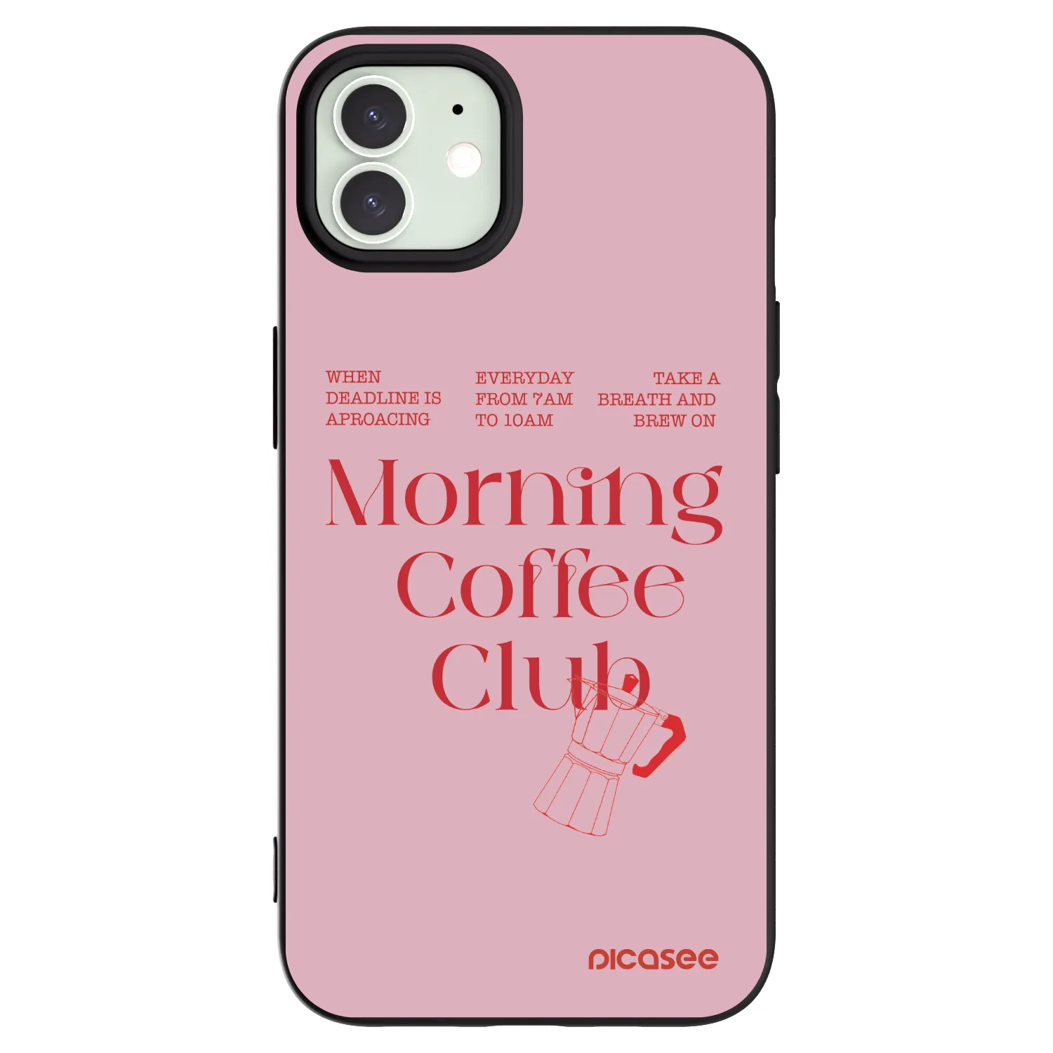 Picasee crna silikonska maskica za Apple iPhone 12 Pro - Morning