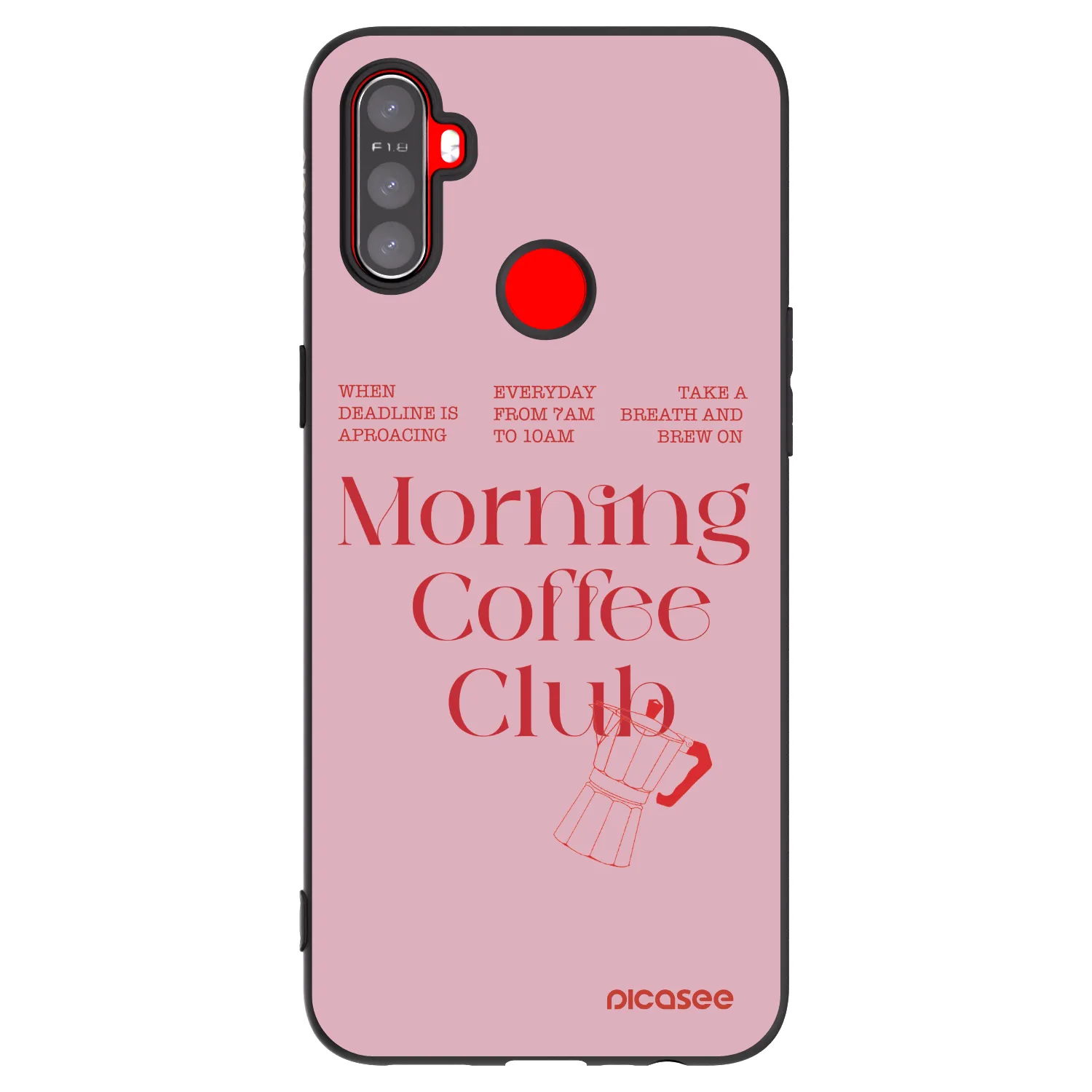 Picasee crna silikonska maskica za Realme C3 - Morning