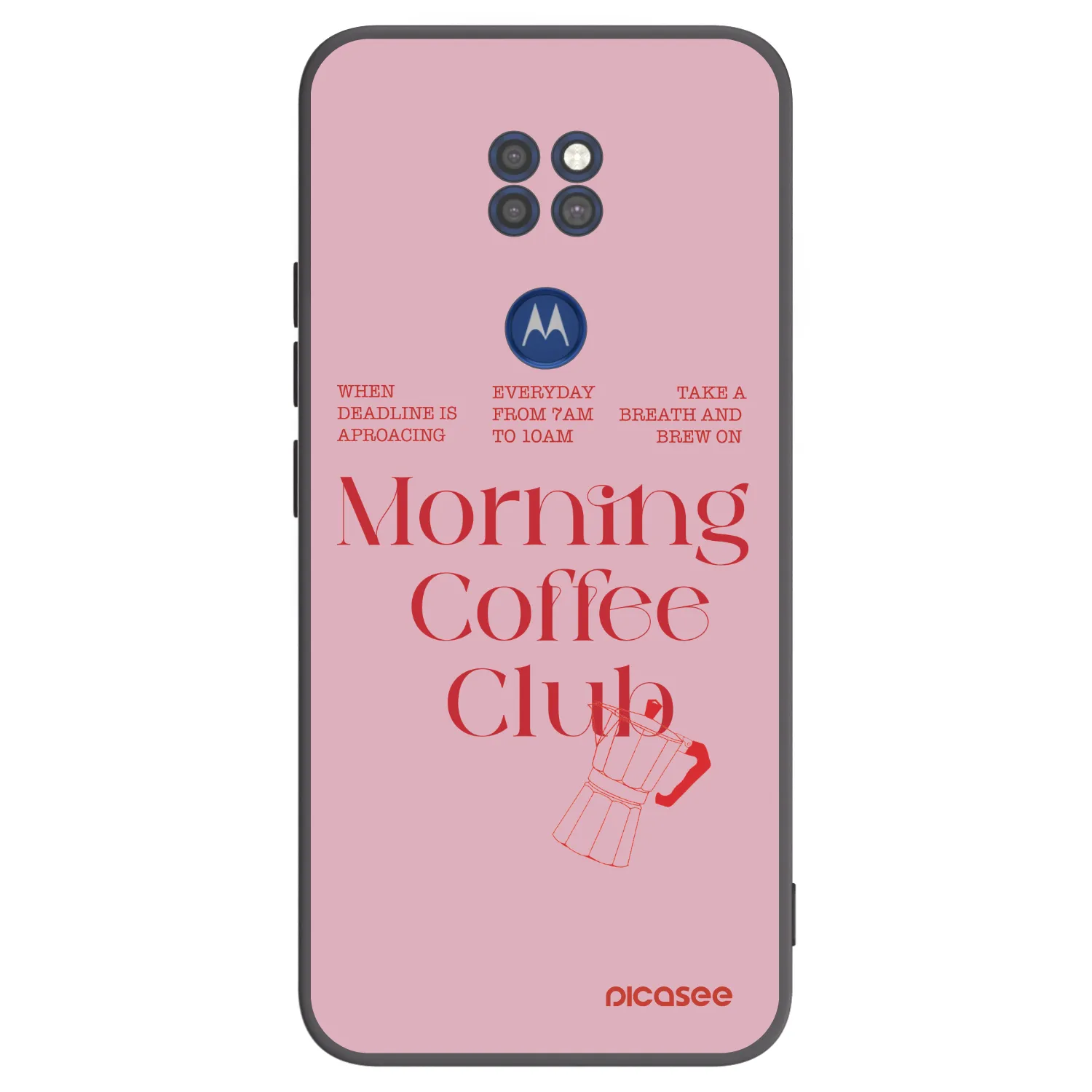 Picasee crna silikonska maskica za Motorola Moto G9 Play - Morning