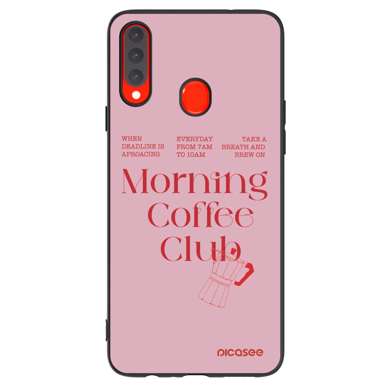 Picasee crna silikonska maskica za Samsung Galaxy A20s - Morning