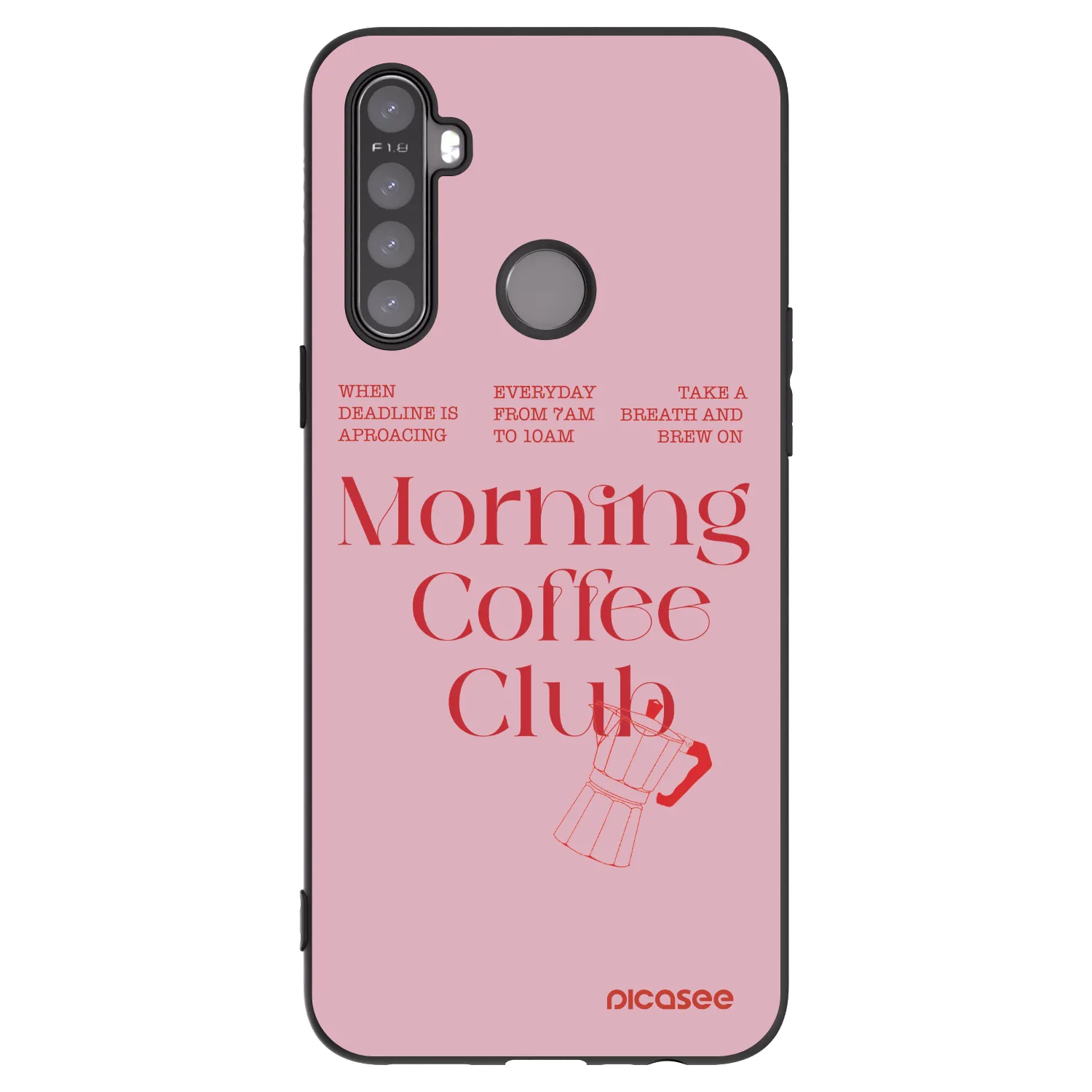 Picasee crna silikonska maskica za Realme 6i - Morning