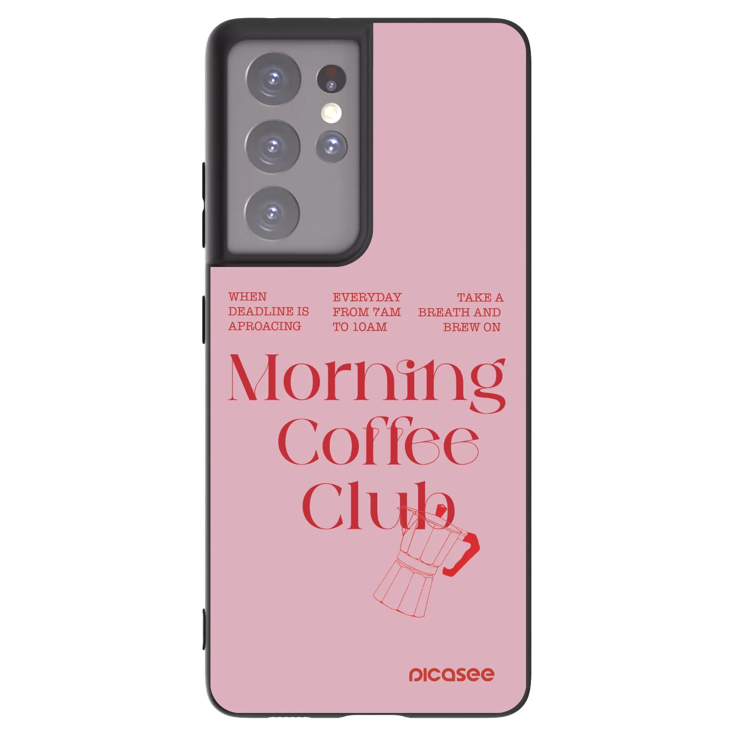 Picasee crna silikonska maskica za Samsung Galaxy S21 Ultra 5G G998B - Morning