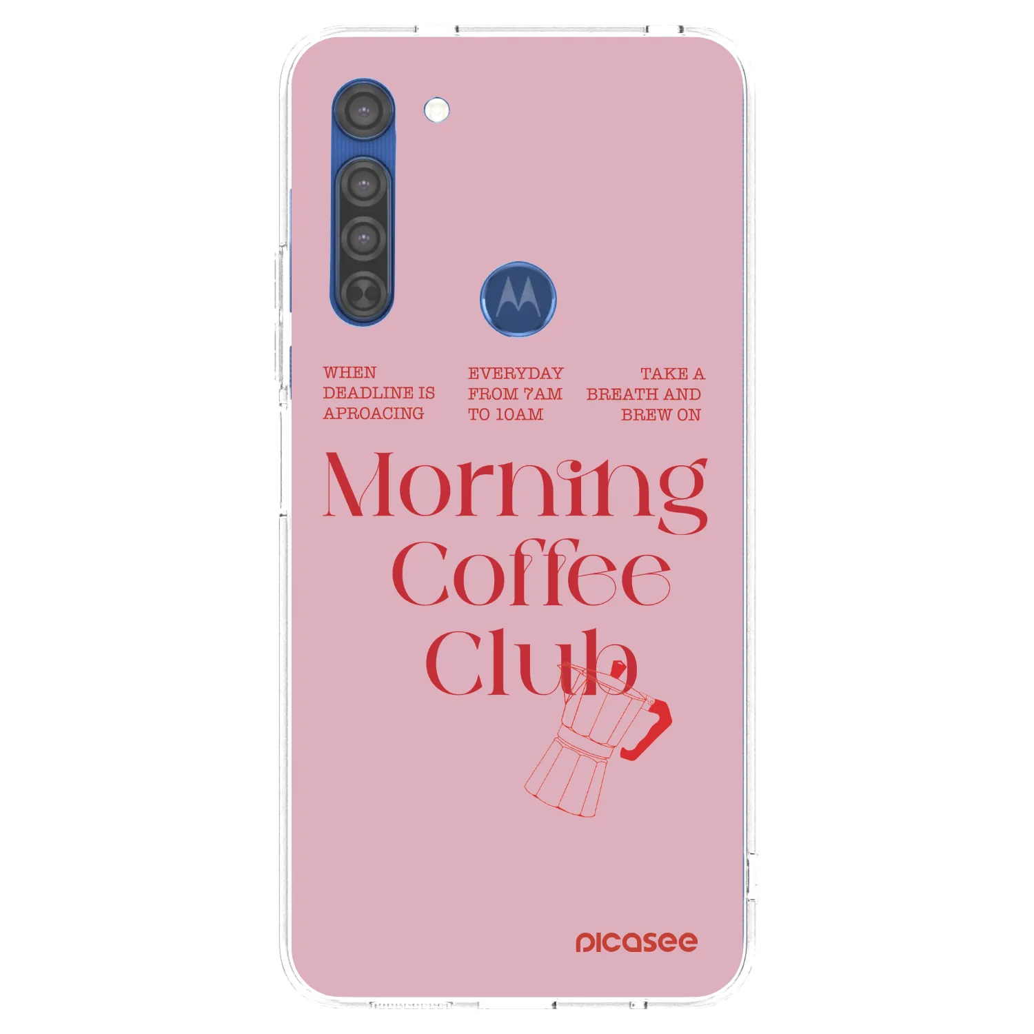 Picasee silikonska prozirna maskica za Motorola Moto G8 - Morning
