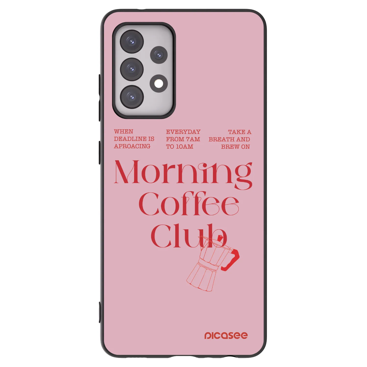 Picasee crna silikonska maskica za Samsung Galaxy A52 5G A525F - Morning