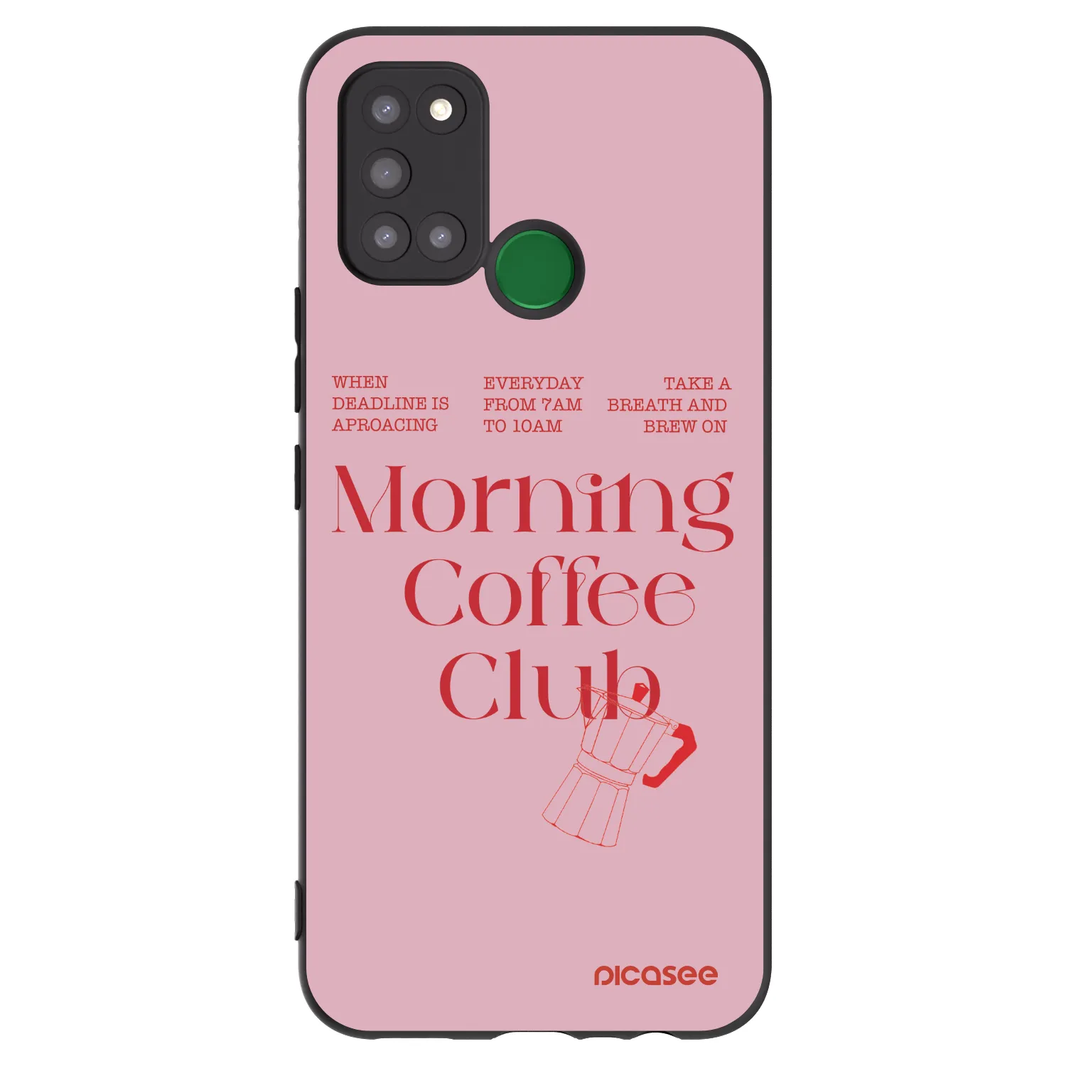 Picasee crna silikonska maskica za Realme 7i - Morning
