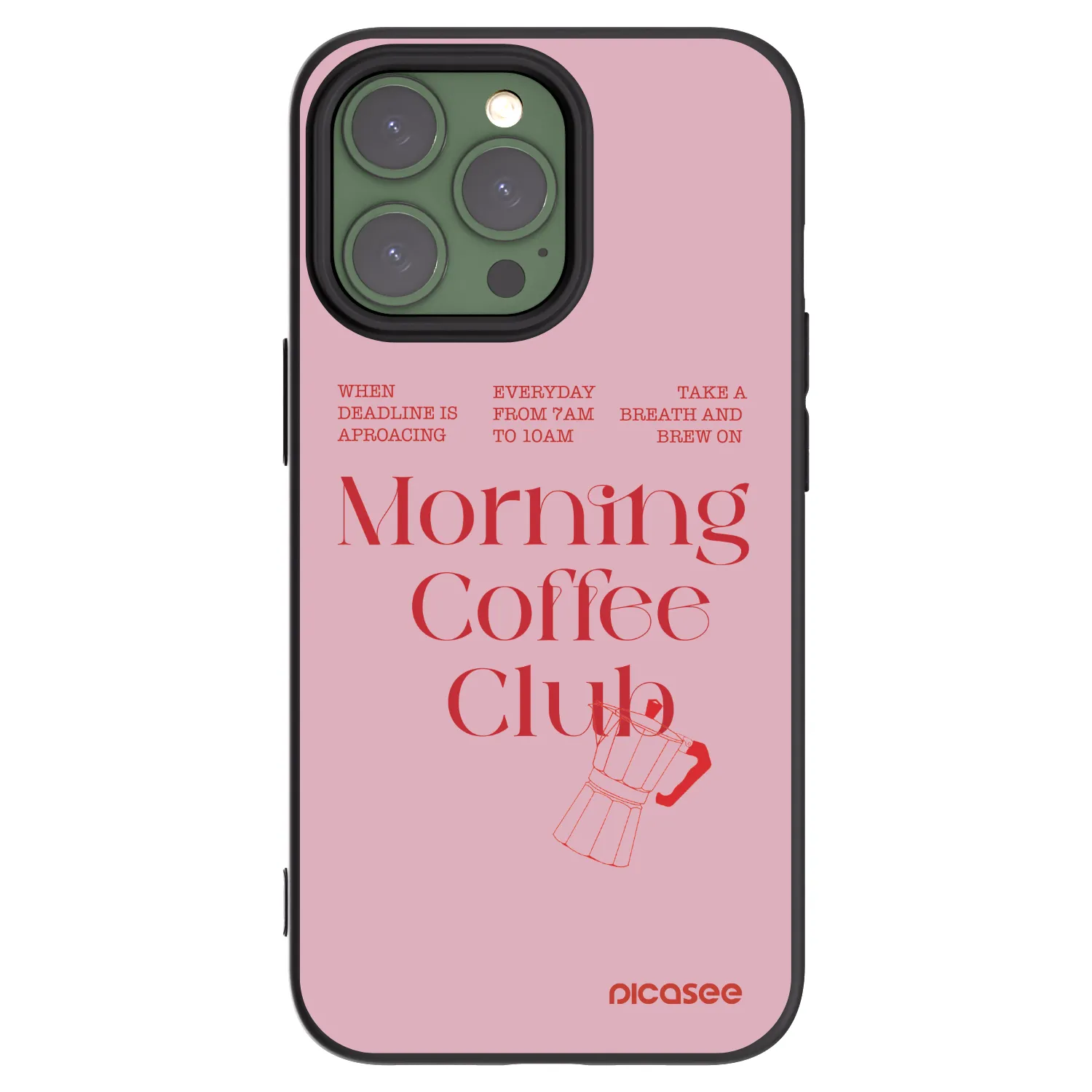 Picasee crna silikonska maskica za Apple iPhone 13 Pro - Morning