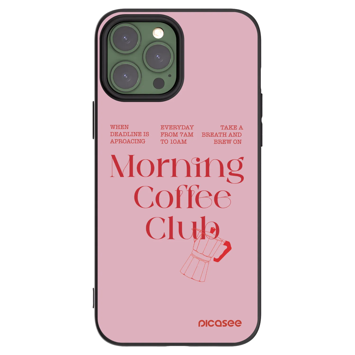 Picasee crna silikonska maskica za Apple iPhone 13 Pro Max - Morning