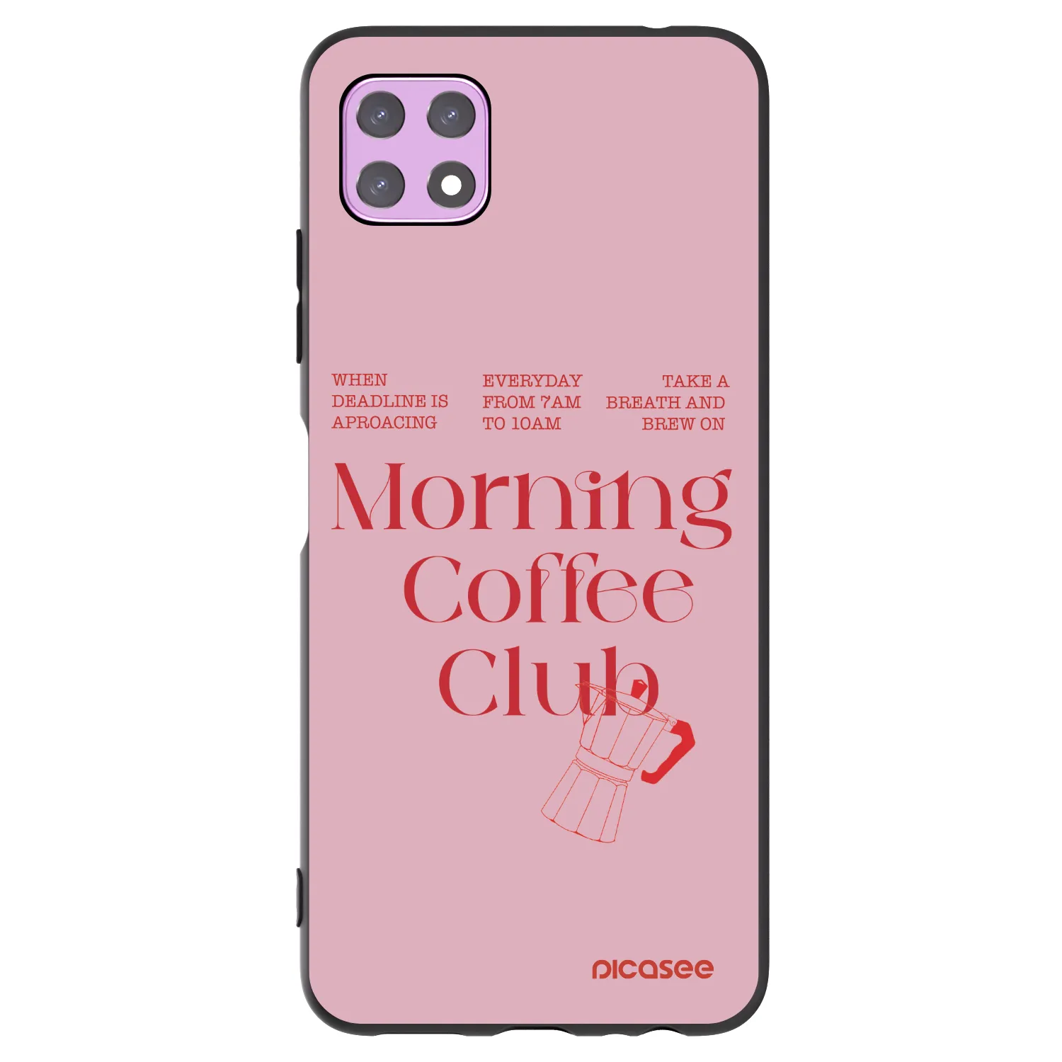 Picasee crna silikonska maskica za Samsung Galaxy A22 A226B 5G - Morning