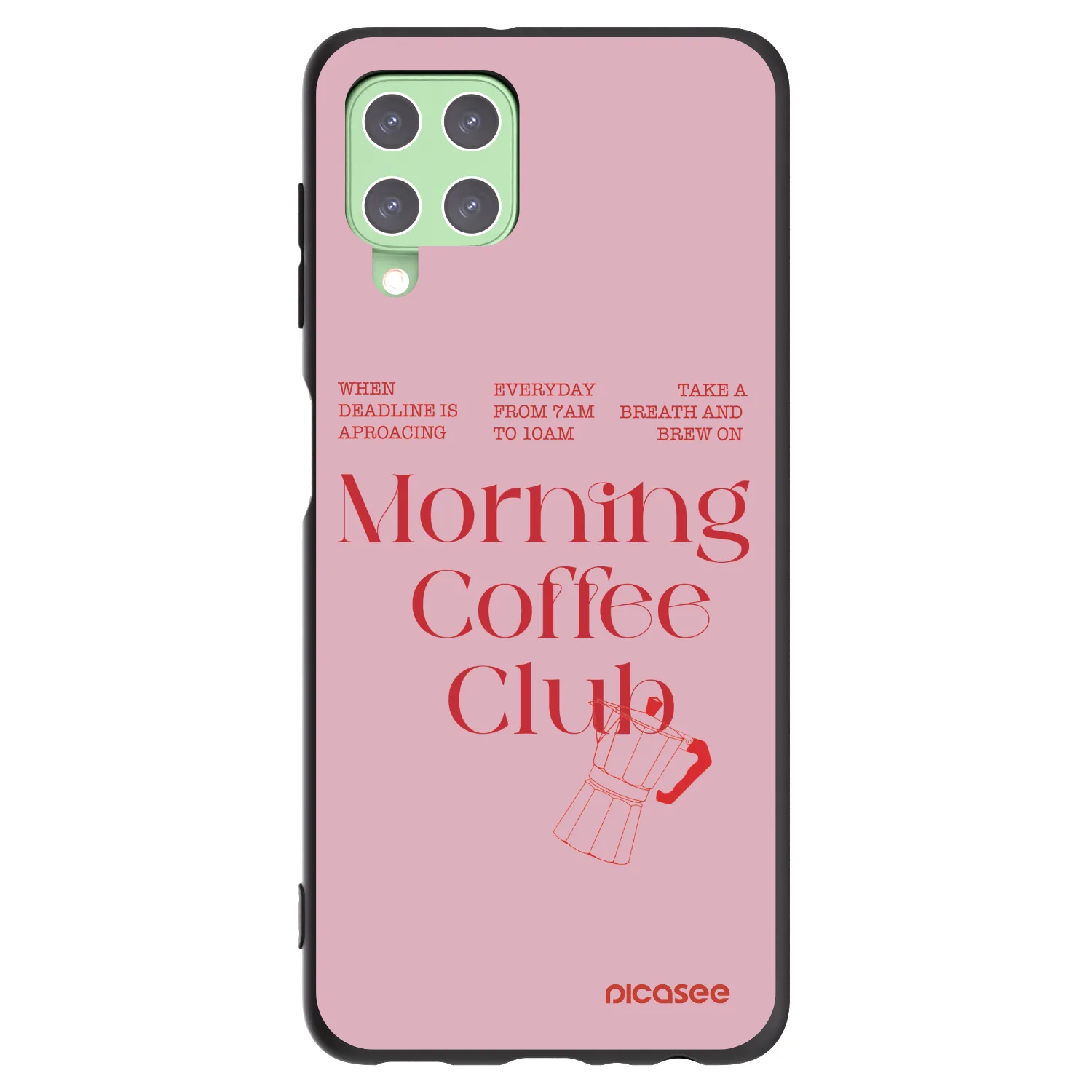 Picasee crna silikonska maskica za Samsung Galaxy A22 A225F 4G - Morning