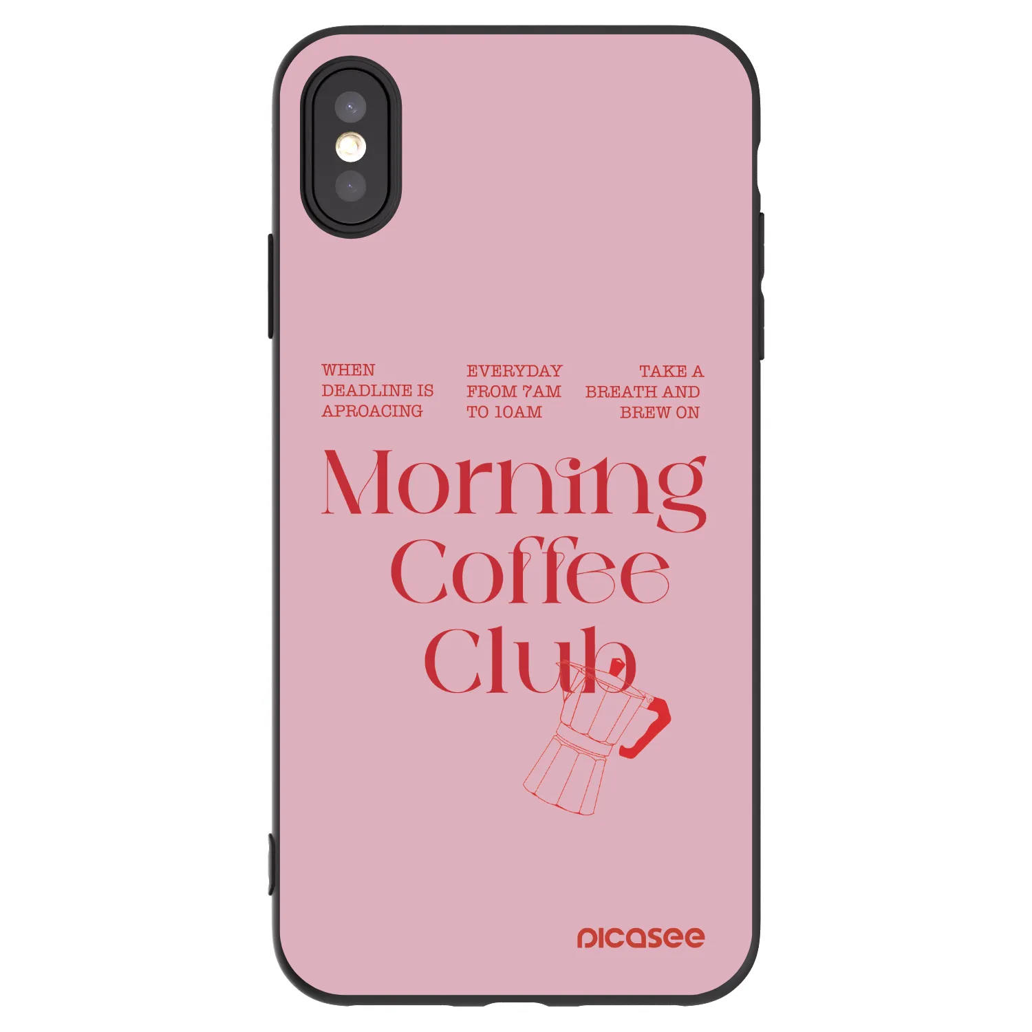 Picasee crna silikonska maskica za Apple iPhone XS Max - Morning