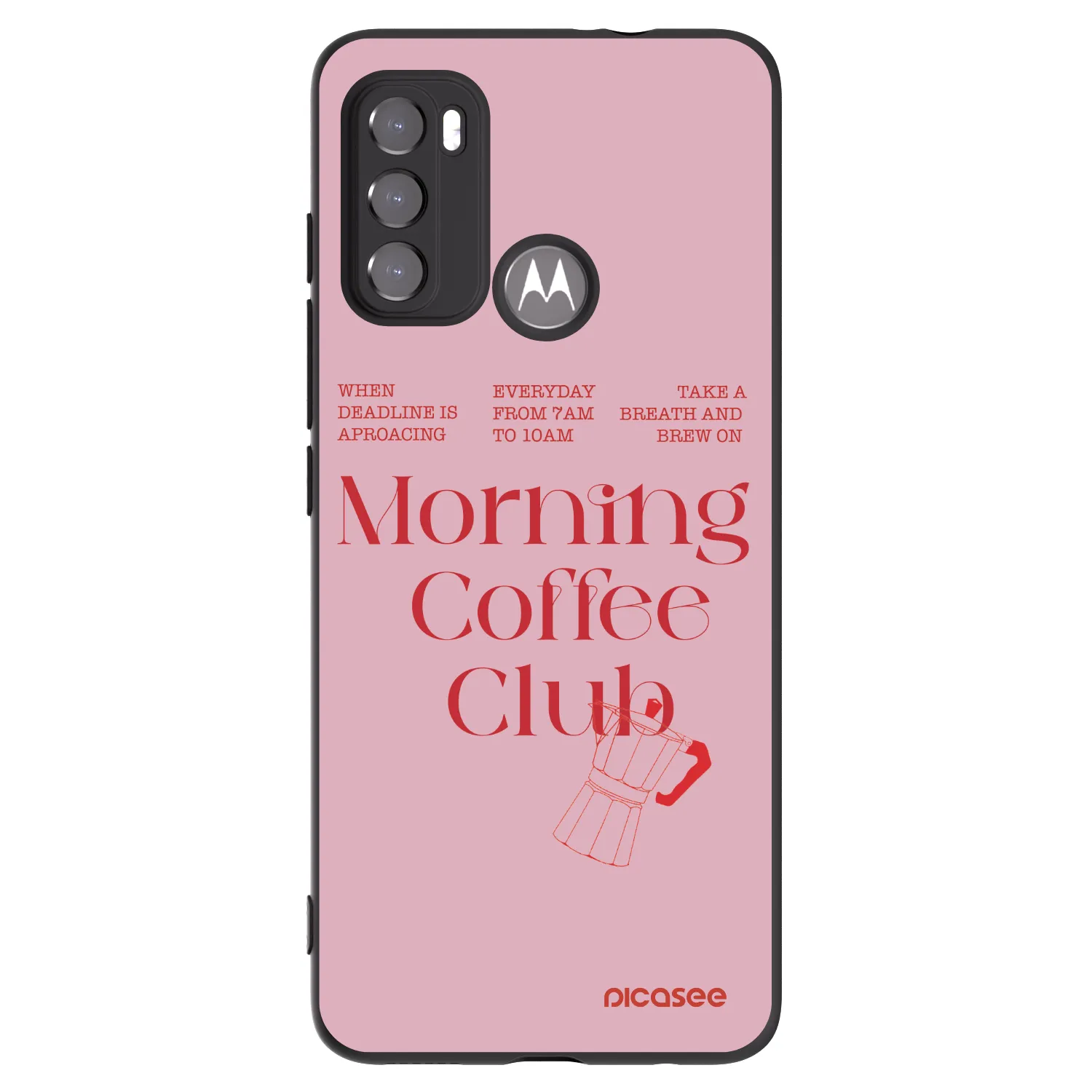 Picasee crna silikonska maskica za Motorola Moto G60 - Morning