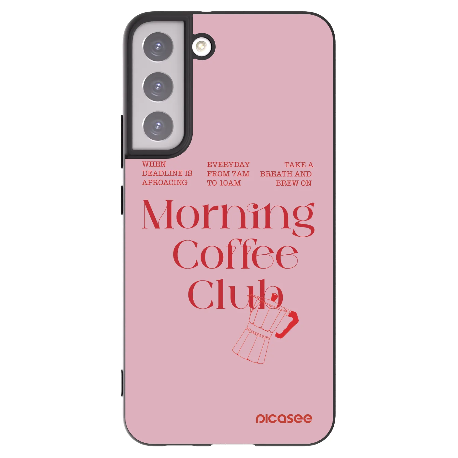 Picasee crna silikonska maskica za Samsung Galaxy S22+ 5G - Morning