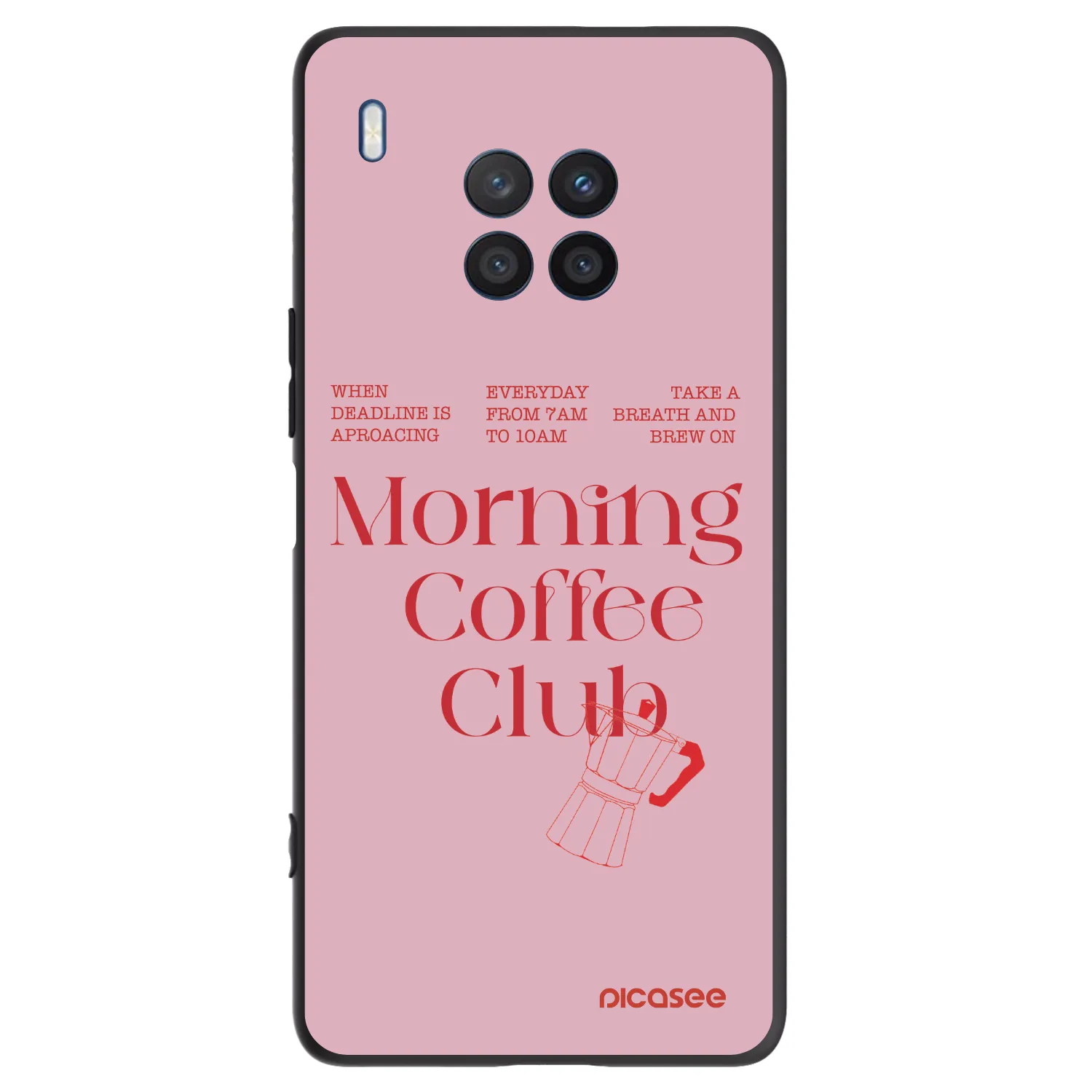 Picasee crna silikonska maskica za Honor 50 Lite - Morning