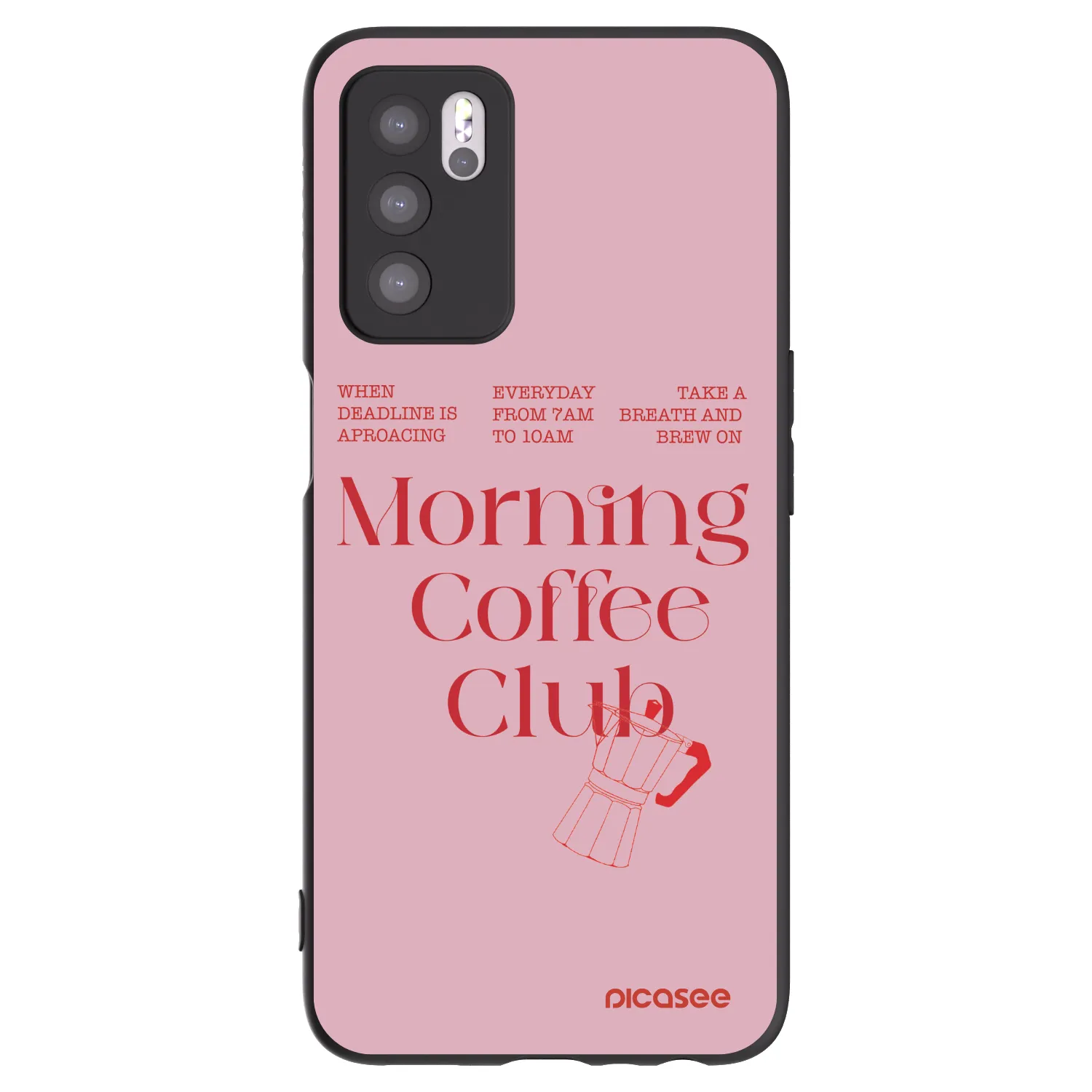 Picasee crna silikonska maskica za OPPO A16s - Morning