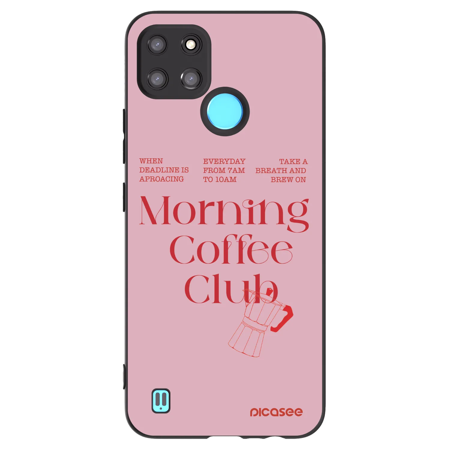 Picasee crna silikonska maskica za Realme C21Y - Morning