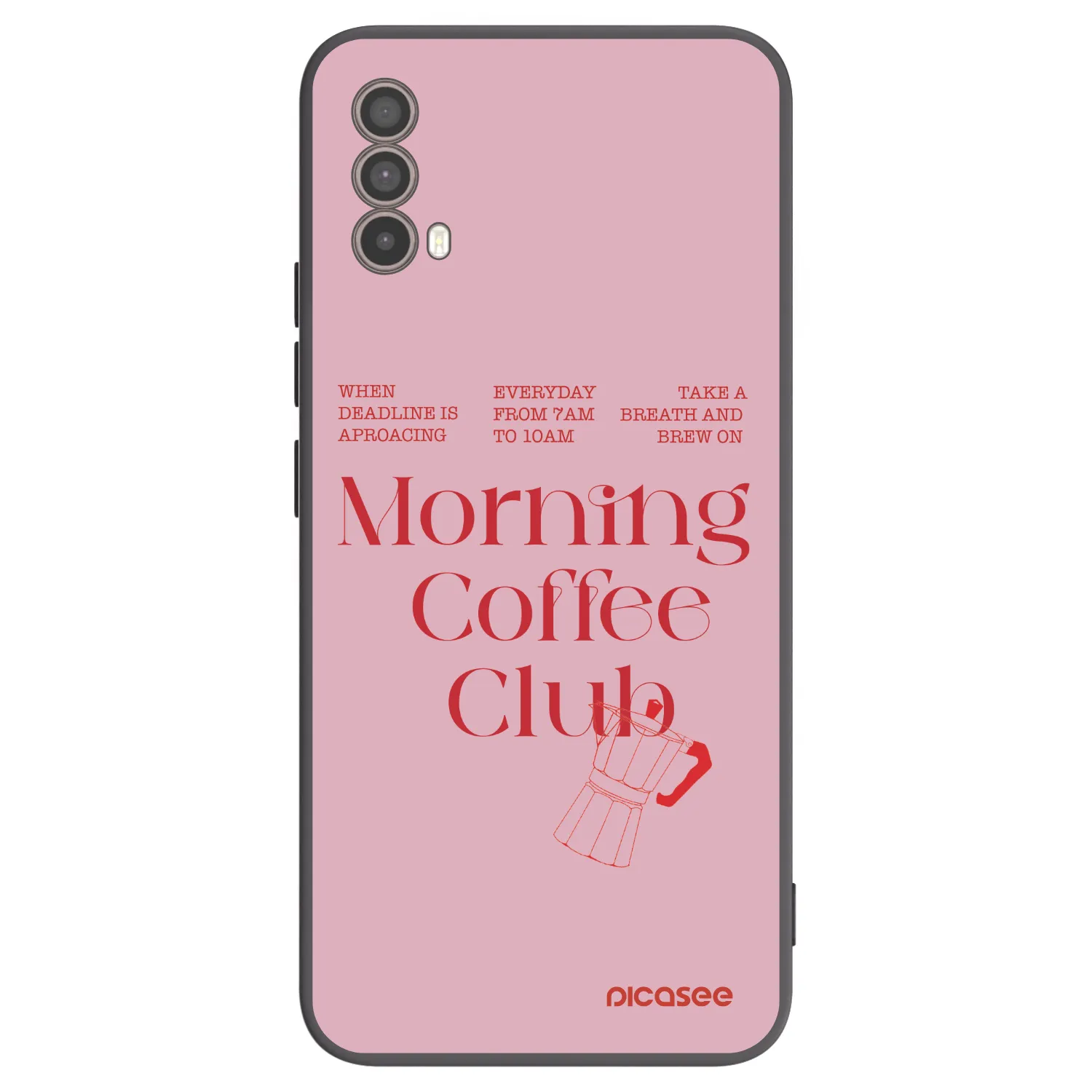 Picasee crna silikonska maskica za Motorola Moto E40 - Morning