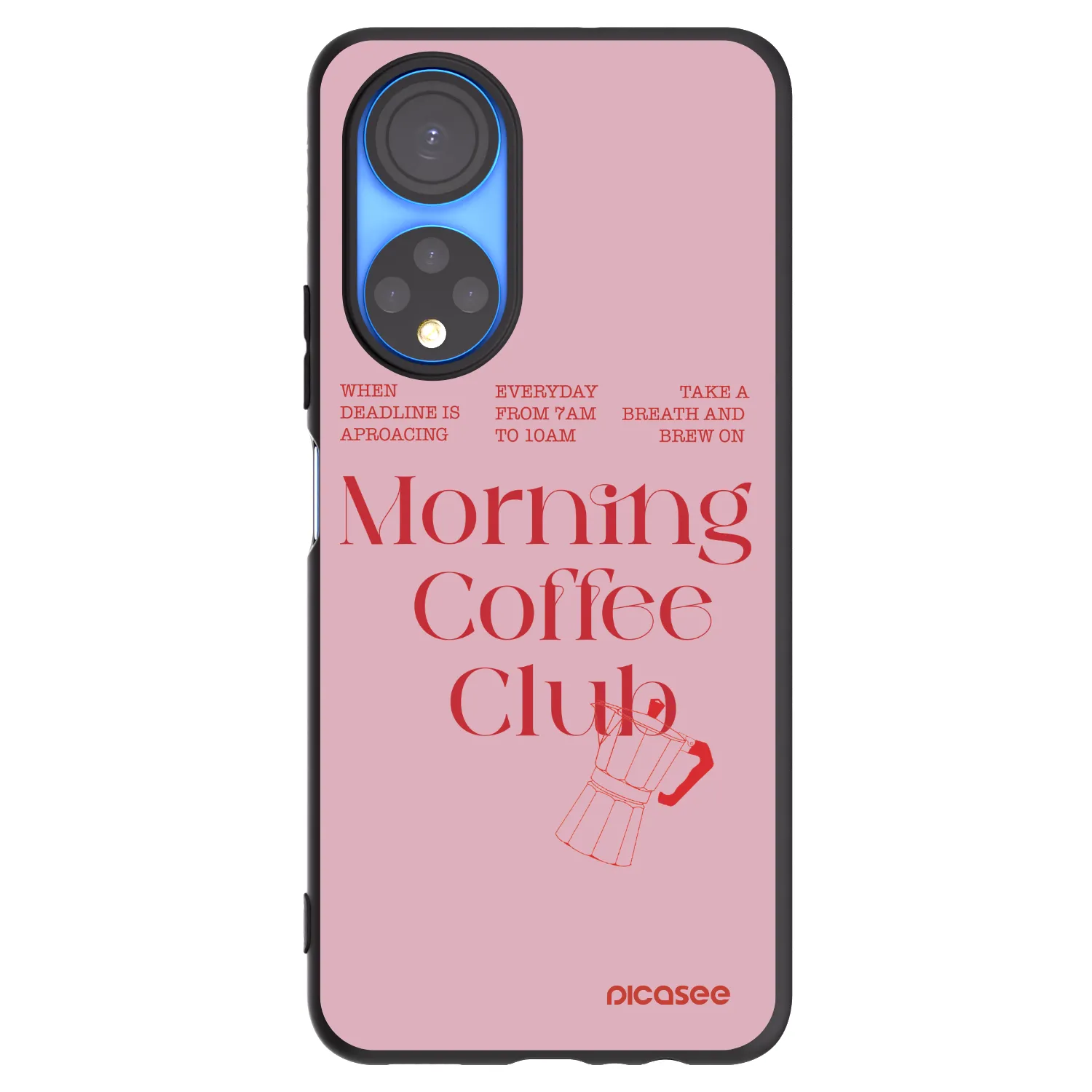 Picasee crna silikonska maskica za Honor X7 - Morning