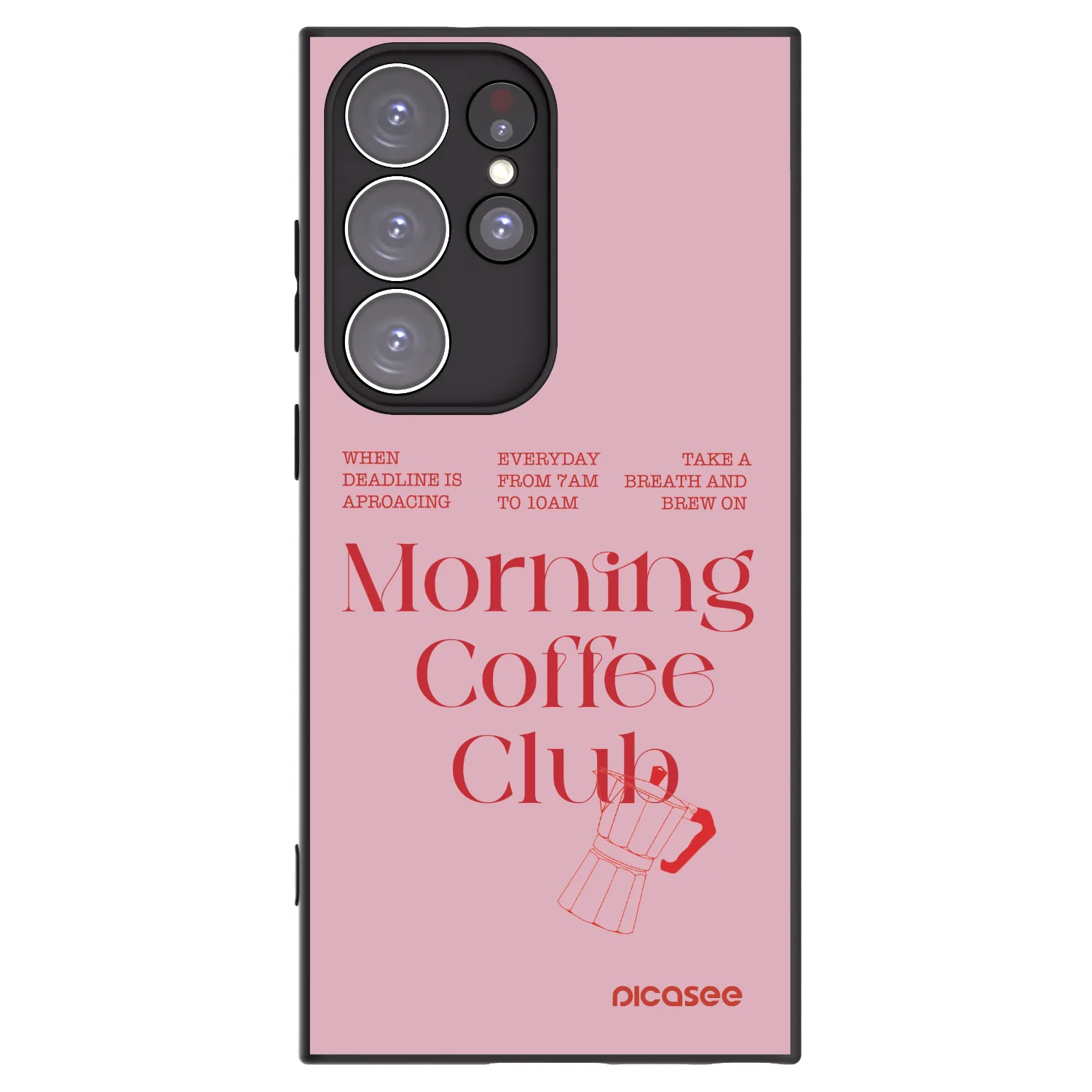 Picasee crna silikonska maskica za Samsung Galaxy S23 Ultra 5G - Morning