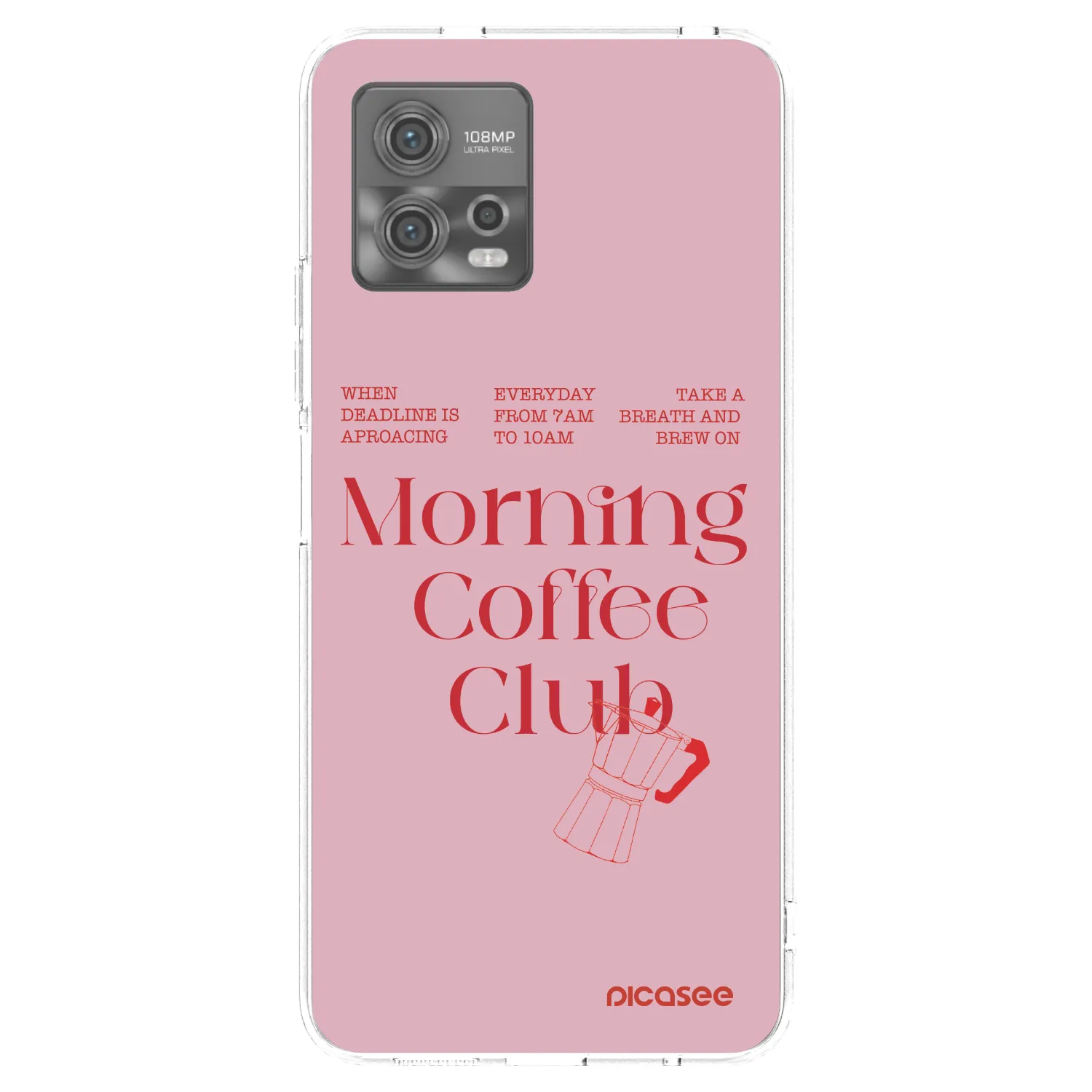 Picasee silikonska prozirna maskica za Motorola Moto G72 - Morning