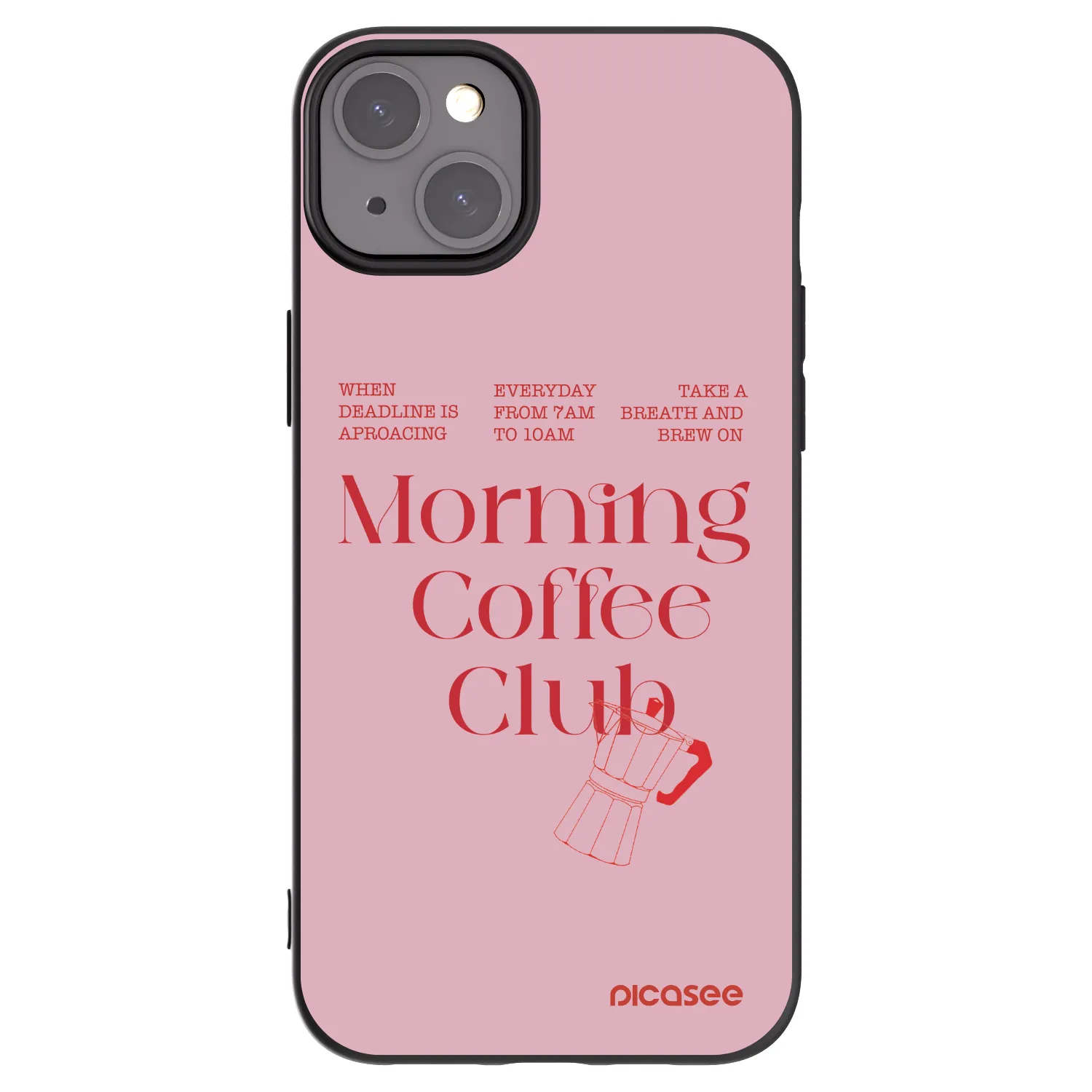 Picasee crna silikonska maskica za Apple iPhone 15 Plus - Morning