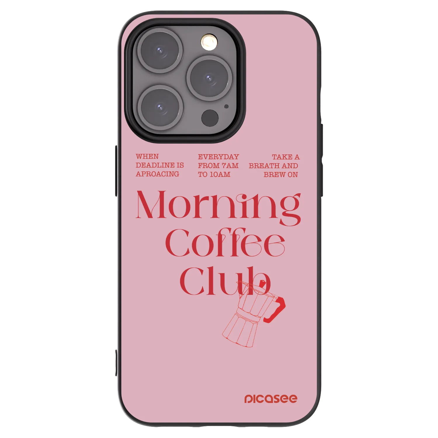 Picasee crna silikonska maskica za Apple iPhone 15 Pro - Morning