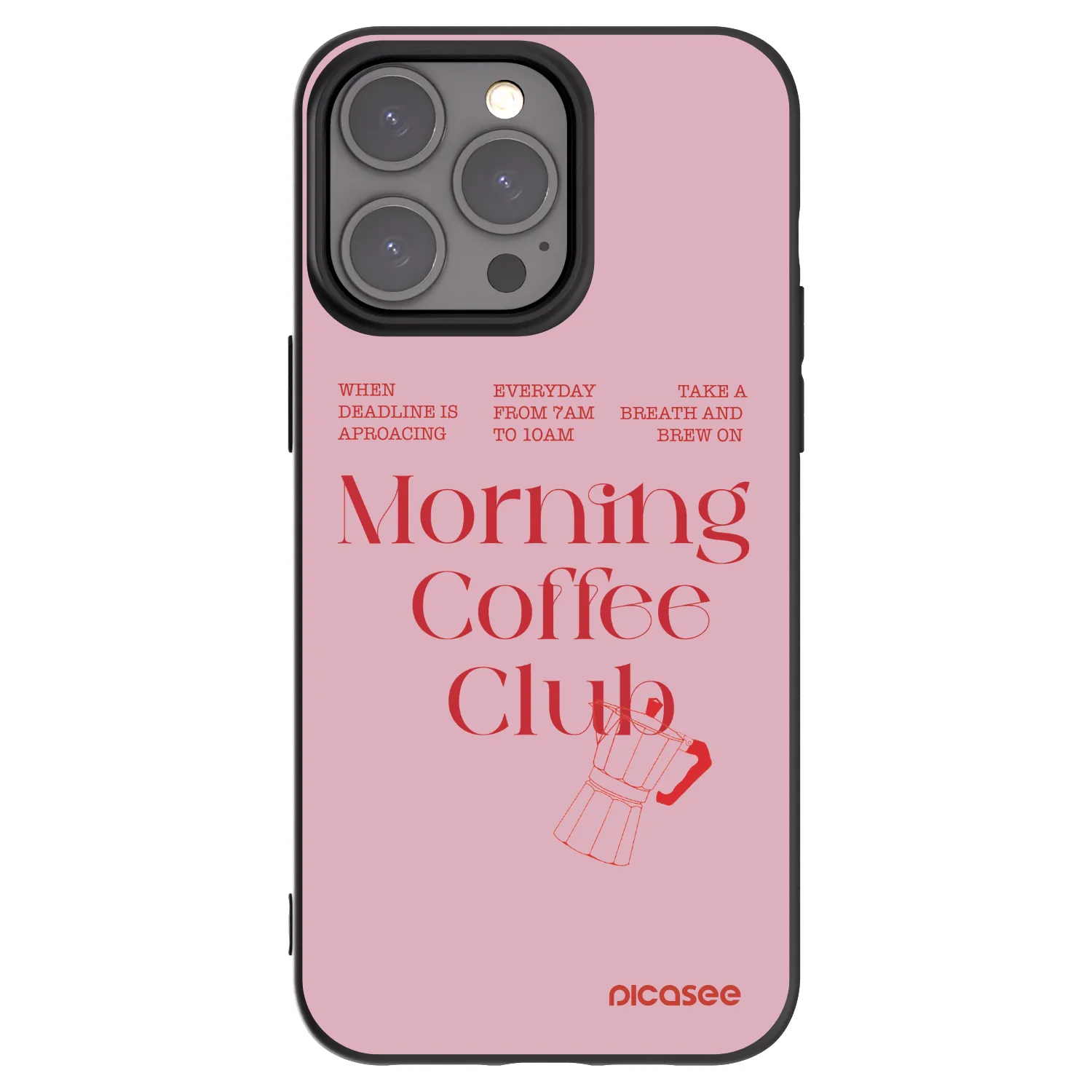 Picasee crna silikonska maskica za Apple iPhone 15 Pro Max - Morning