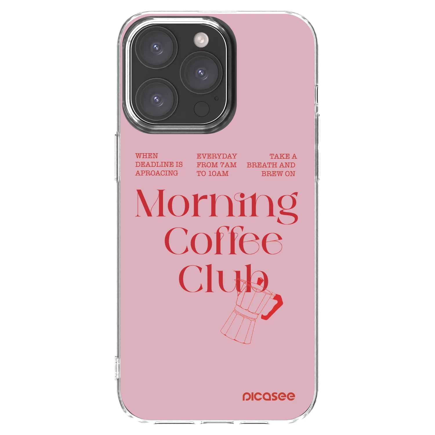 Picasee silikonska prozirna maskica za Apple iPhone 15 Pro Max - Morning