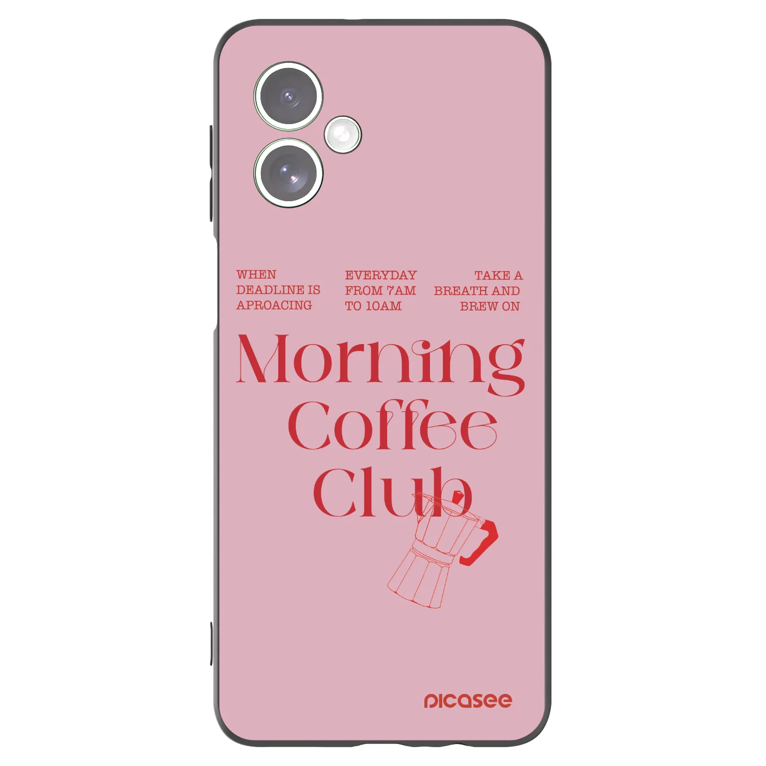 Picasee crna silikonska maskica za Motorola Moto G54 5G - Morning