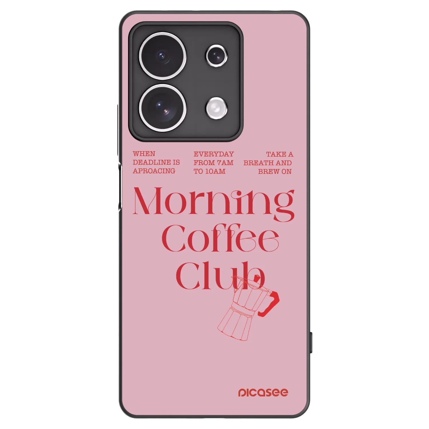 Picasee crna silikonska maskica za Xiaomi Redmi Note 13 4G - Morning