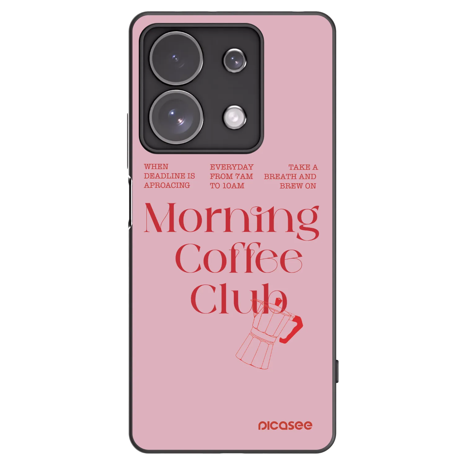 Picasee crna silikonska maskica za Xiaomi Redmi Note 13 Pro 4G - Morning
