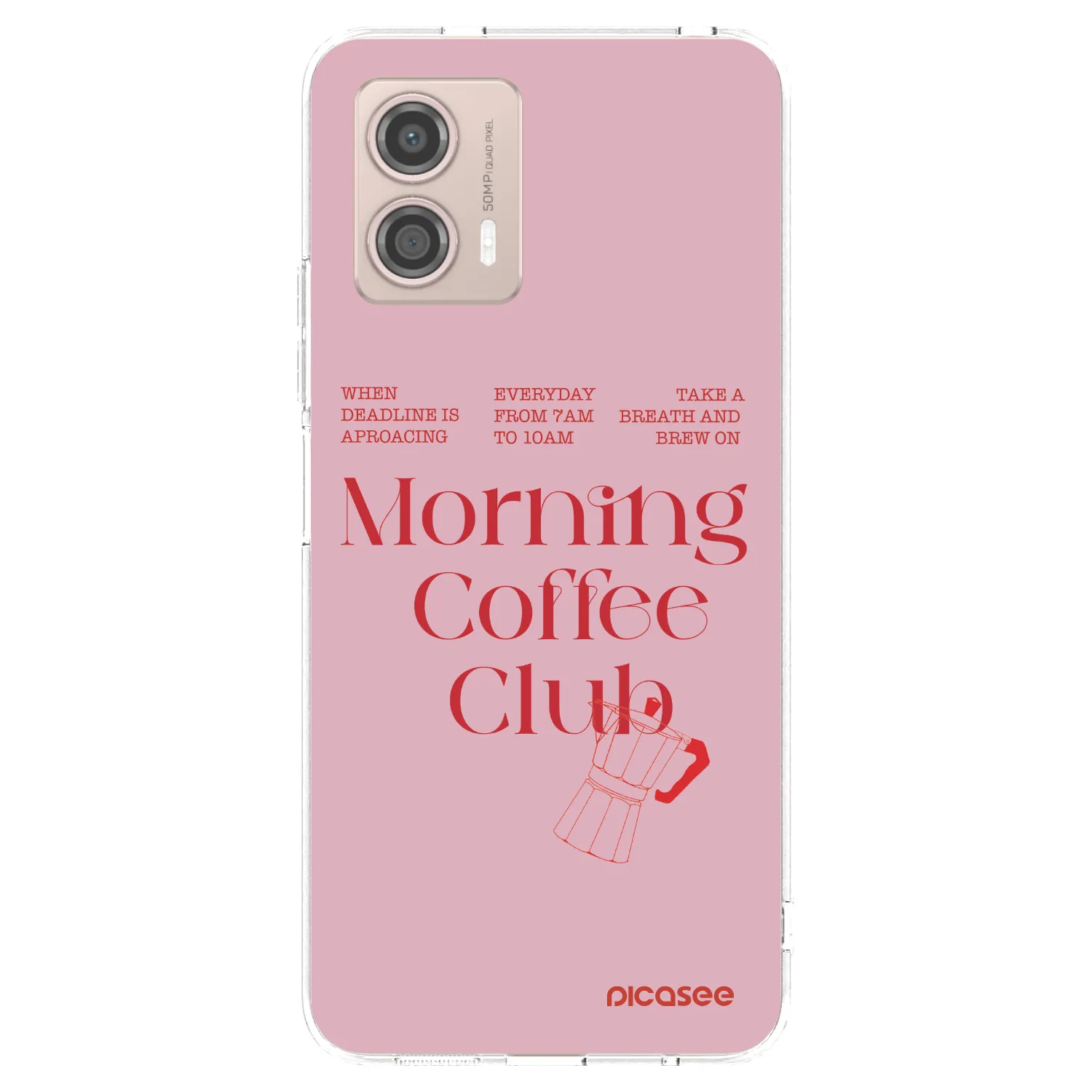 Picasee silikonska prozirna maskica za Motorola Moto G53 5G - Morning