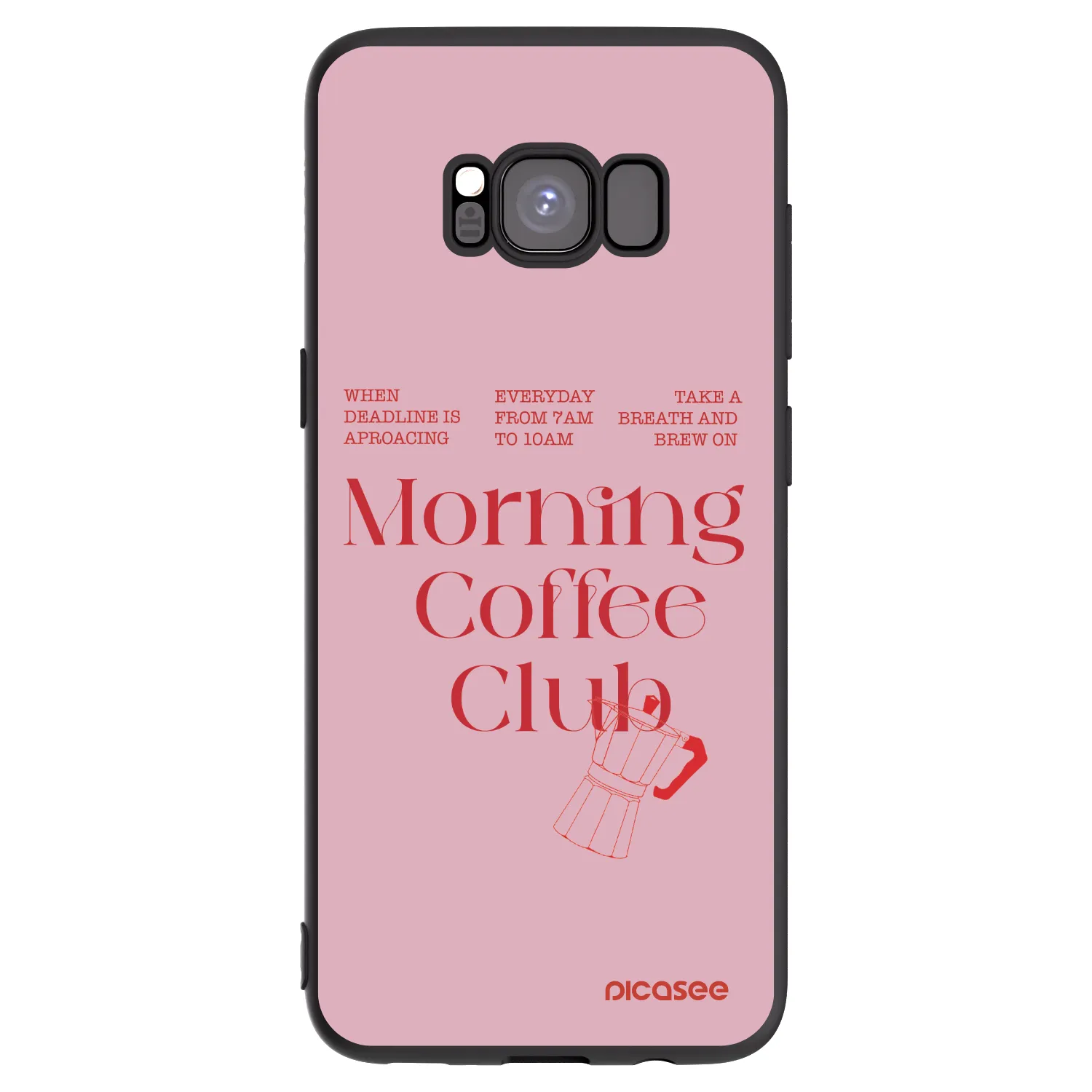 Picasee crna silikonska maskica za Samsung Galaxy S8 G950F - Morning