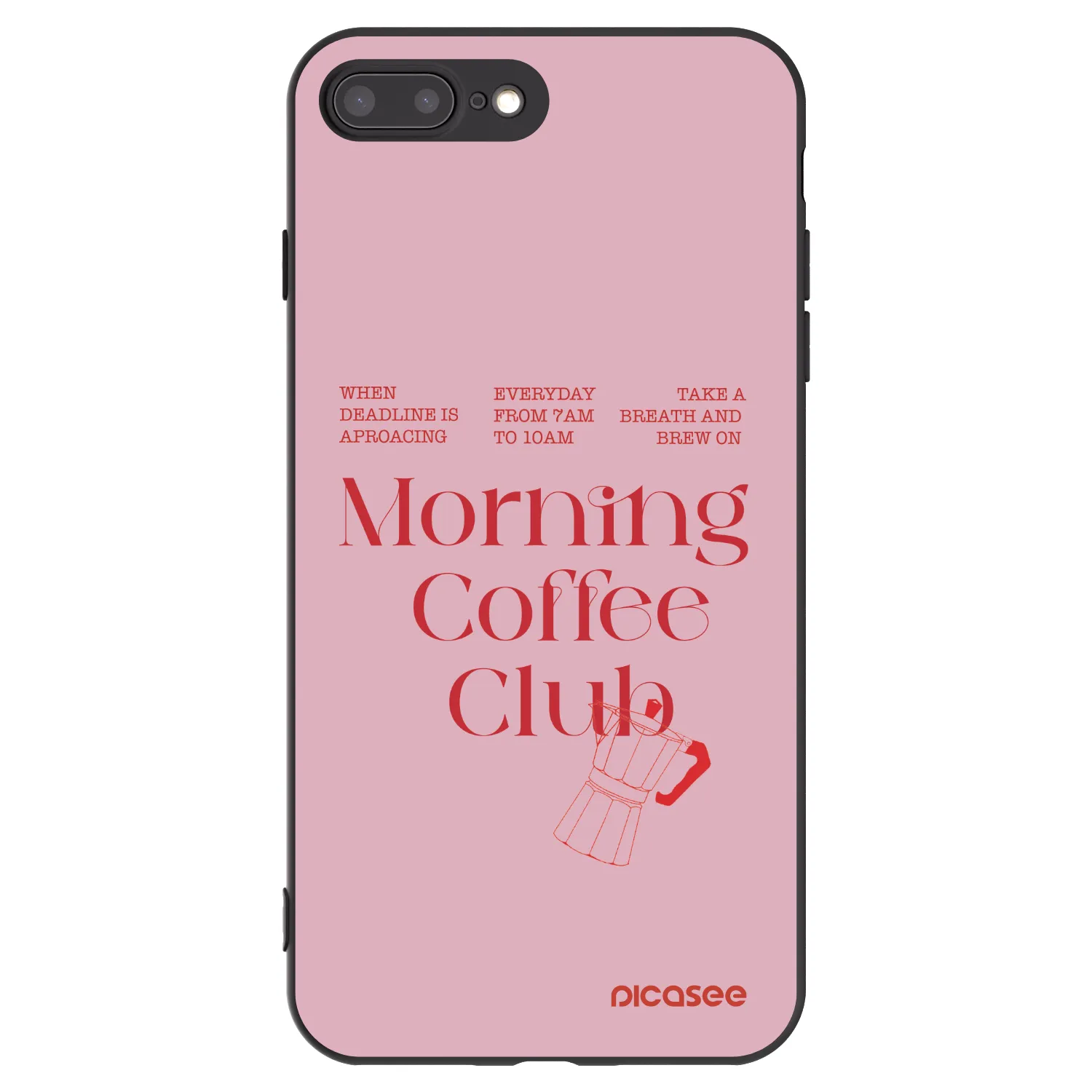 Picasee crna silikonska maskica za Apple iPhone 7 Plus - Morning