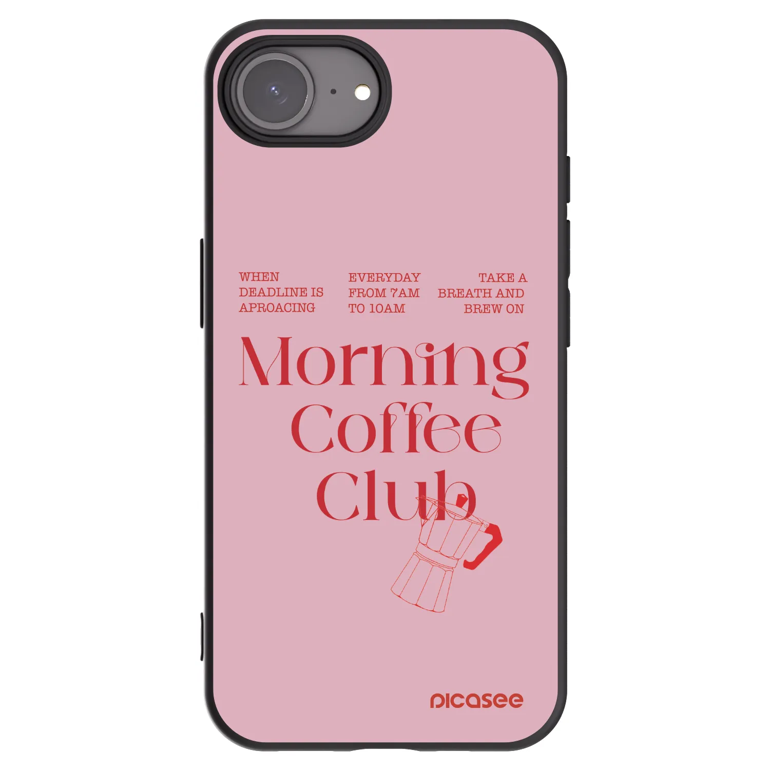 Picasee crna silikonska maskica za Apple iPhone 16e - Morning