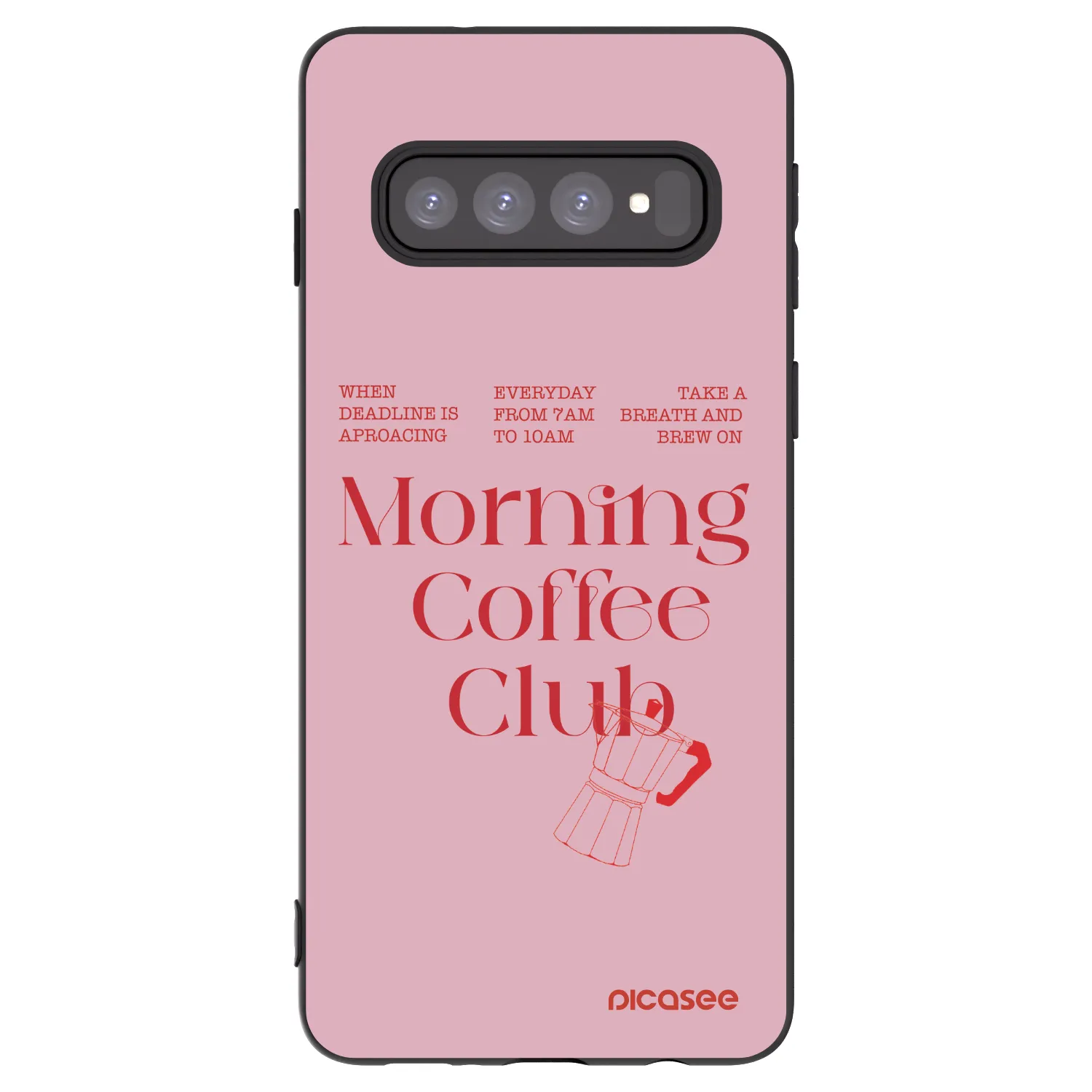 Picasee crna silikonska maskica za Samsung Galaxy S10 G973 - Morning