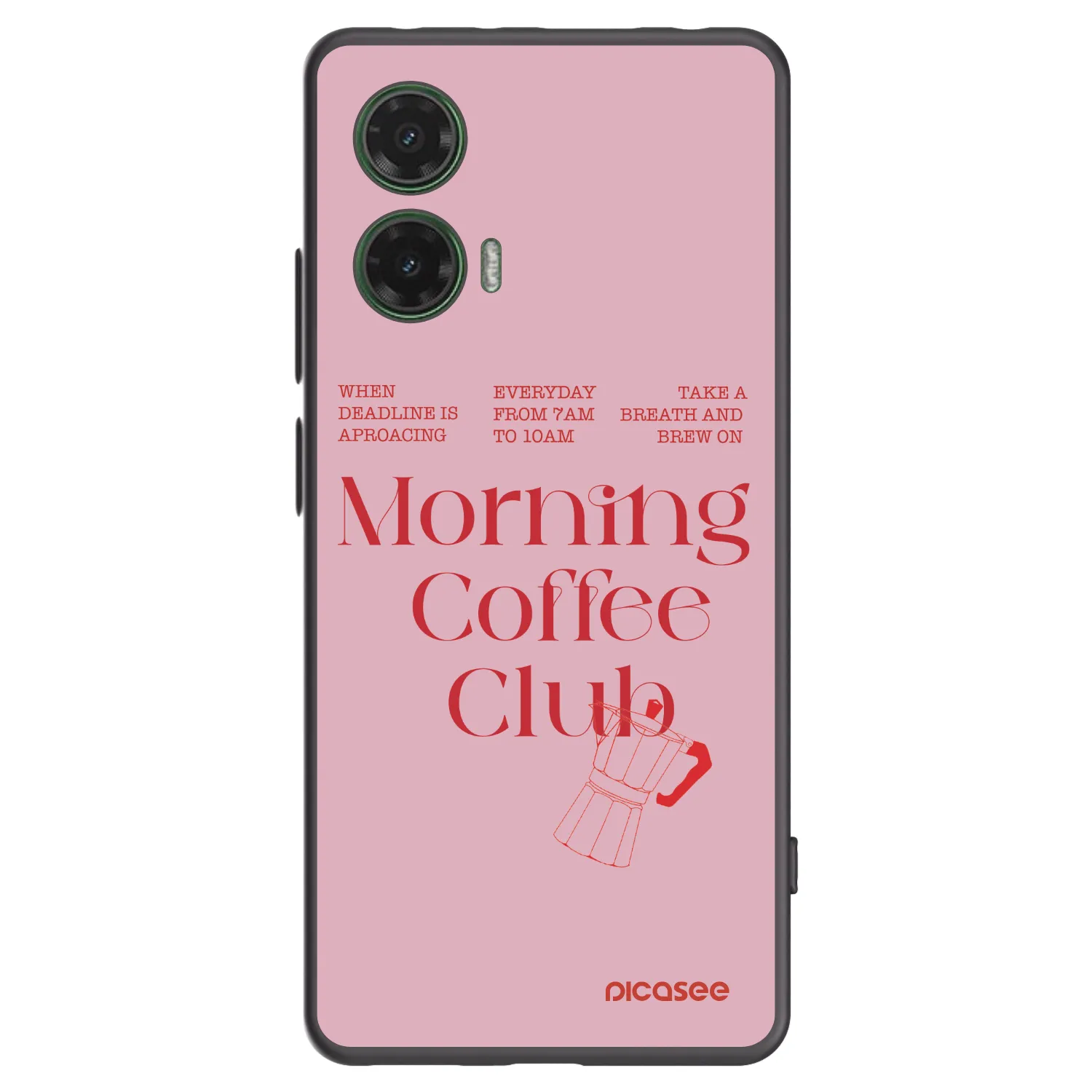 Picasee crna silikonska maskica za Motorola Moto G35 5G - Morning
