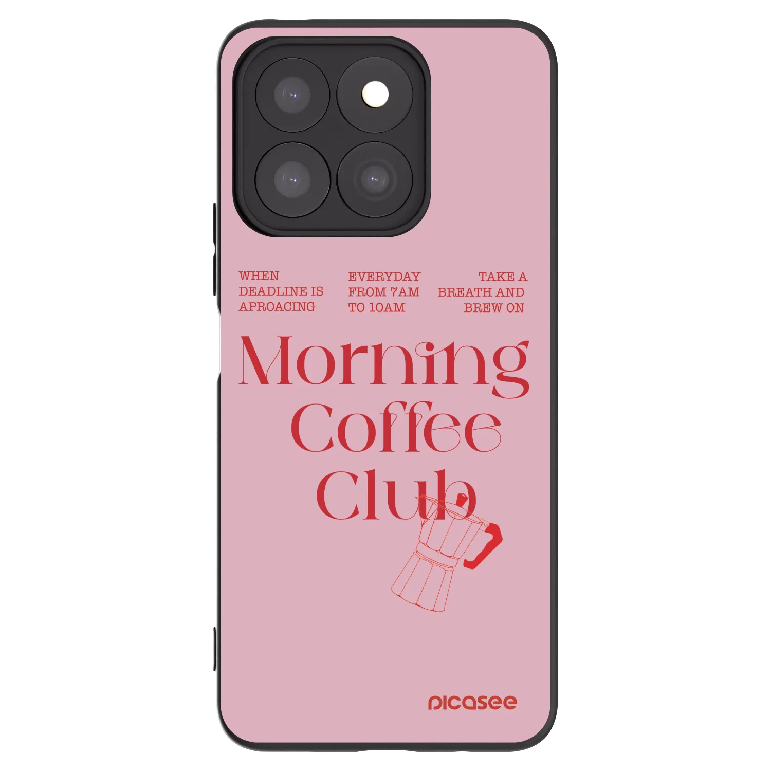 Picasee crna silikonska maskica za Honor X8c - Morning