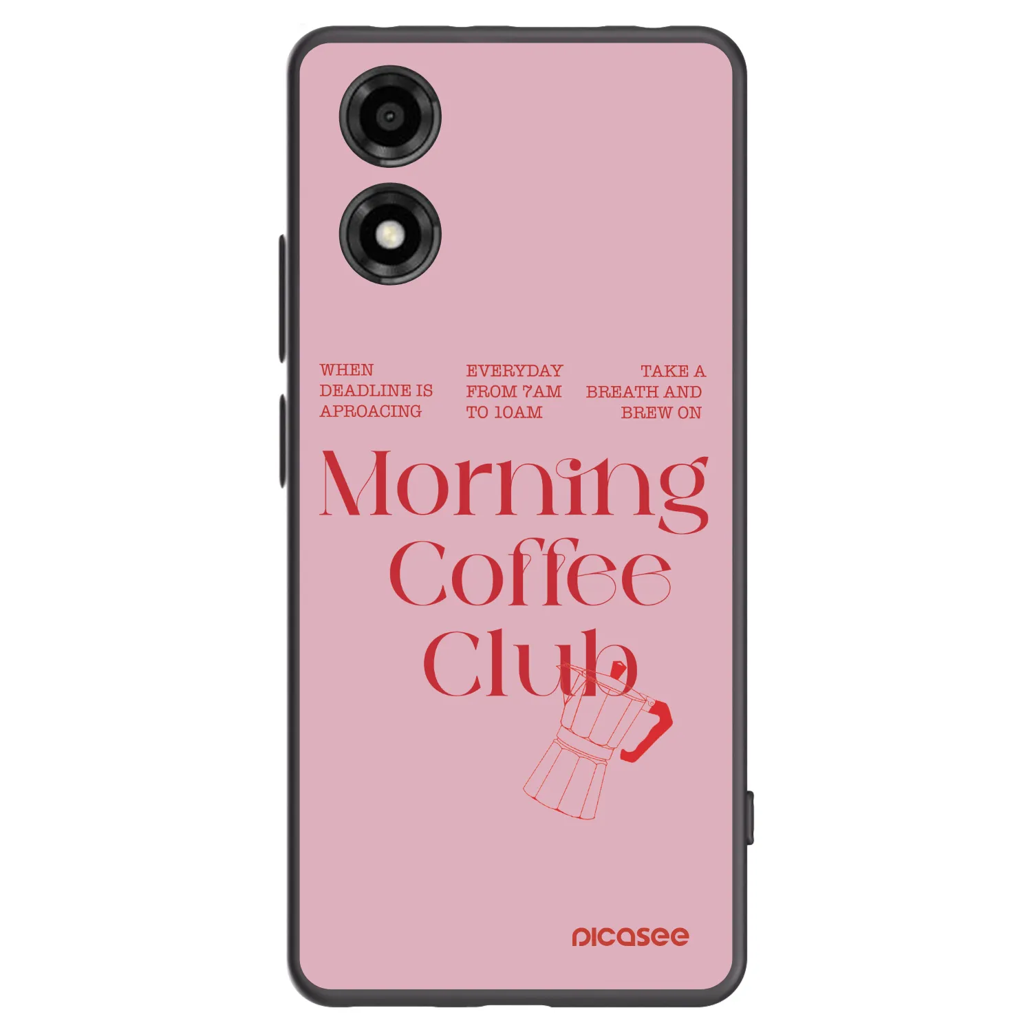Picasee crna silikonska maskica za Motorola Moto E14 - Morning